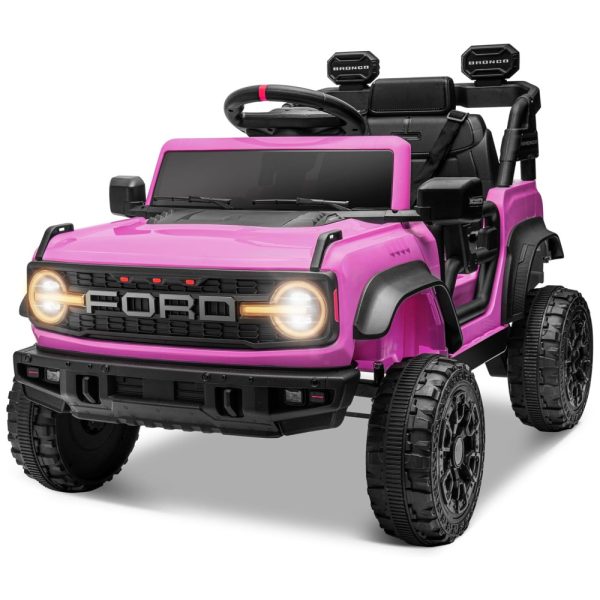 ectqmwlrwlbd0b_0 jpg - Carro Elétrico Infantil 12V Ford Bronco Raptor com Controle Remoto para Pais, Suspensão nas 4 Rodas, Música via Bluetooth e Luzes LED, Seizeen, Rosa