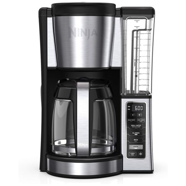 ectqn11489s70b_0-1 jpg - Cafeteira Elétrica Programável, com jarra de vidro de 12 xícaras, acabamento em aço inoxidável e preto, NINJA CE251, Preto