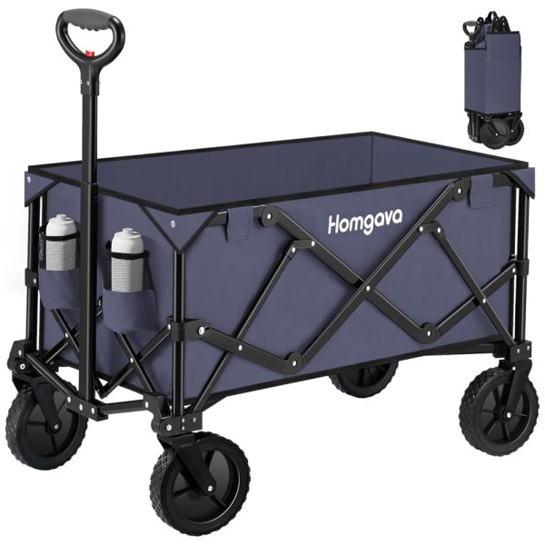 ectqn1l2t8mb0b_0 jpg - Carrinho Dobrável para Camping e Jardim com Rodas para todos os Terrenos, Capacidade 90kg, Homgava, Cinza