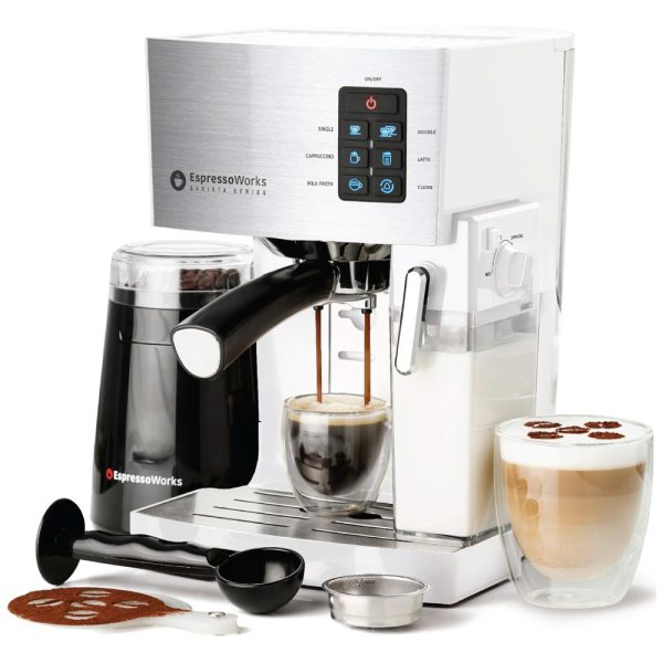 ectqn3wzrsb80b_0-1 jpg - Cafeteira Elétrica EspressoWorks Expresso Reservatório 1.4 L 19 Bar de Pressão, 110V, 1250W, Branca