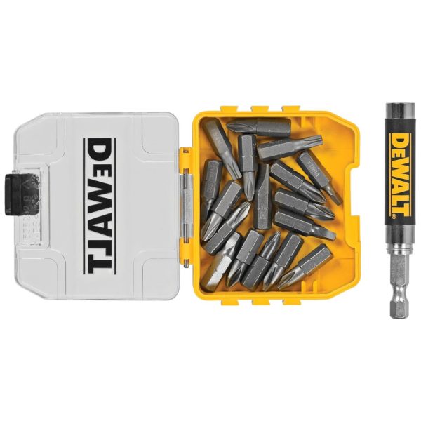 ectqnbw4x6z70b_0 jpg - Conjunto de Guia de Acionamento Magnético 18 peças, DEWALT DWAF2058CS, Amarelo