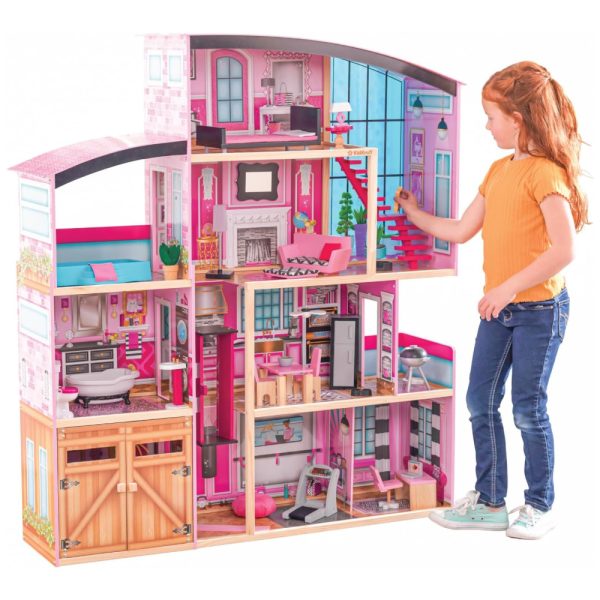 ectqng2gqfx60b_0 jpg - Casa de Bonecas com 30 Acessórios, Luzes e Sons para Crianças a partir de 3 anos, KIDKRAFT 65949, Rosa