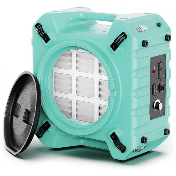 ectqnjwpv3r80b_0 jpg - Purificador de Ar Industrial com Filtro HEPA Pro 770, Filtragem de 3 Estágios, Saída GFCI, 115V, Alorair, Verde