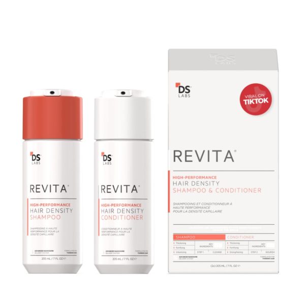 ectqo1txo2w00b_0-2 jpg - Revita Shampoo e Condicionador 205 ml para Cabelos Finos sem Volume e Espessamento para Homens e Mulheres, DS LABORATORIES, Branco