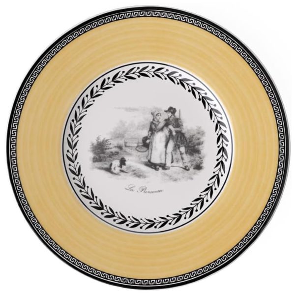 ectqo458c0000b_0-1 jpg - Prato para Aperitivo 15 cm, Elegância e Praticidade em Sua Mesa com Formato Redondo e Material de Porcelana Premium, Villeroy Boch, Branco, Cinza e Amarelo