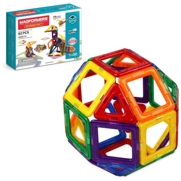 ectqoes6x1400b_0 jpg - Kit de Construção Designer Geométrico Educativo 64 Peças, para Crianças a Partir de 3 Anos, MAGFORMERS 63081, Vermelho