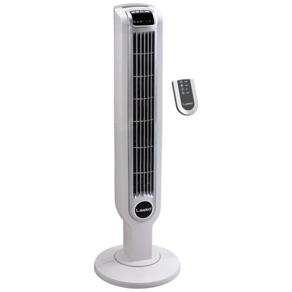 ectqonyd9v100b_0-2 jpg - Ventilador de Torre 3 Velocidades, com Controle Remoto e Display LED, Silencioso, 110V 36W, LASKO 2510, Branco