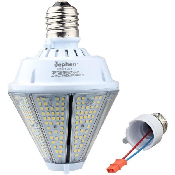 ectqp3w6grb70b_0 jpg - Lâmpada LED, 80W, 10400 Lumens, 5000K Branca com Base E26 E39, 1 Unidade, DEPHEN DEP TCLW B 80WXYA1Z, Branco