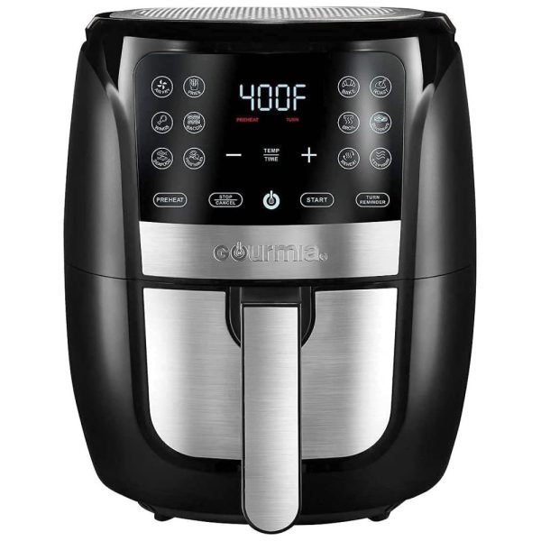 ectqp6zvppm80b_0 jpg - Fritadeira Elétrica AirFryer 6L com Painel Digital, 110v, GOURMIA, Preto