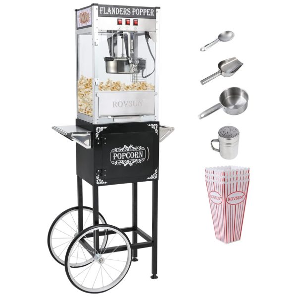 ectqph23zqfb0b_0 jpg - Carrinho de Pipoca Vintage com Panela de 0,28g, Inclui Acessórios, 110V 850W, Bonnlo, Preta