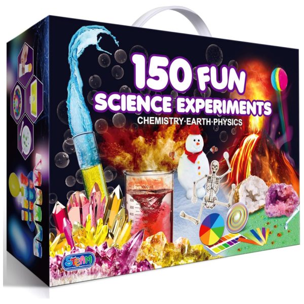 ectqpk636dmc0b_0 jpg - Kit de Ciências Infantis com 150 Experimentos para Meninos e Meninas Brinquedos Científicos Divertidos e Educativos Ótima Ideia de Presente UNGLINGA