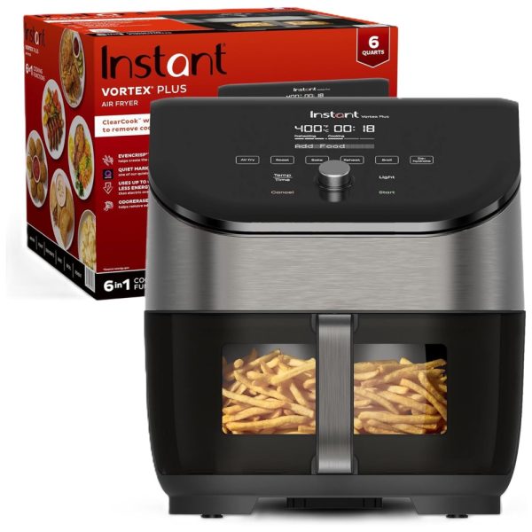 ectqpzs82n690b_0-1 jpg - Vortex Fritadeira Elétrica AirFryer, Capacidade 6L com Painel Digital, 110V 1700W, INSTANT POT 140 3089 01, Preto