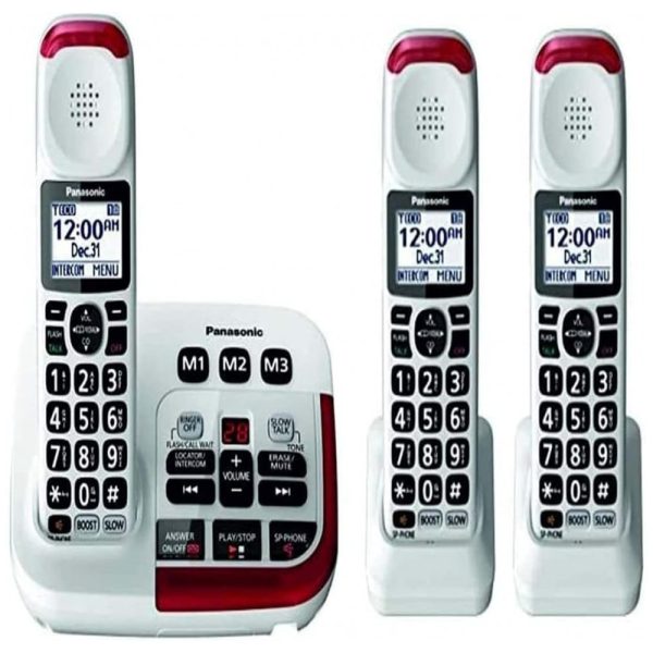 ectqq7hgkf370b_0 jpg - Telefone sem Fio Amplificado com secretária Eletrônica Expansível até 6 Aparelhos, 3 Un, Panasonic KX TGM420W