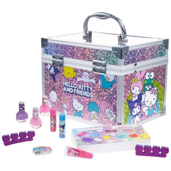 ectqq7mngvgc0b_0-1 jpg - Kit de Maquiagem Infantil com Mais de 10 Peças e Não Tóxico para Crianças de 3 a 10 Anos, Townley Girl Hello Kitty, Roxo e Rosa