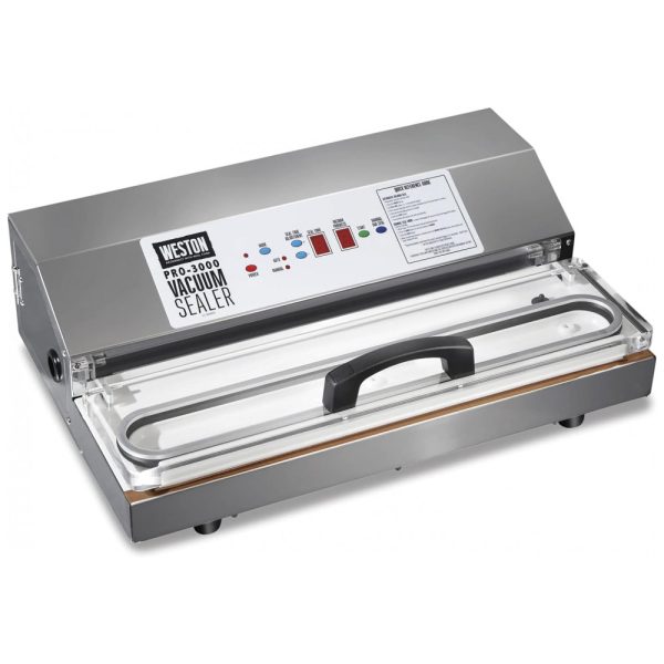 ectqqdn6tee00b_0 jpg - Seladora a Vácuo Automática Profissional para Alimentos Secos e Úmidos em Aço Inoxidável, 110V 935W, Weston Pro 3000, Prata