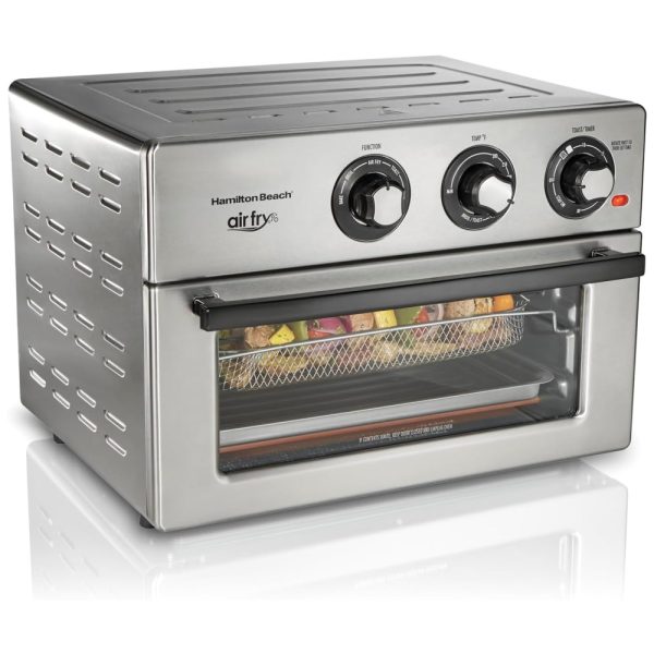 ectqqj4m3cv70b_0 jpg - Forno Elétrico de Bancada com Controle de Temperatura e Temporizador, 1800W, Aço Inoxidável, 110v, HAMILTON BEACH 31225, Prateado