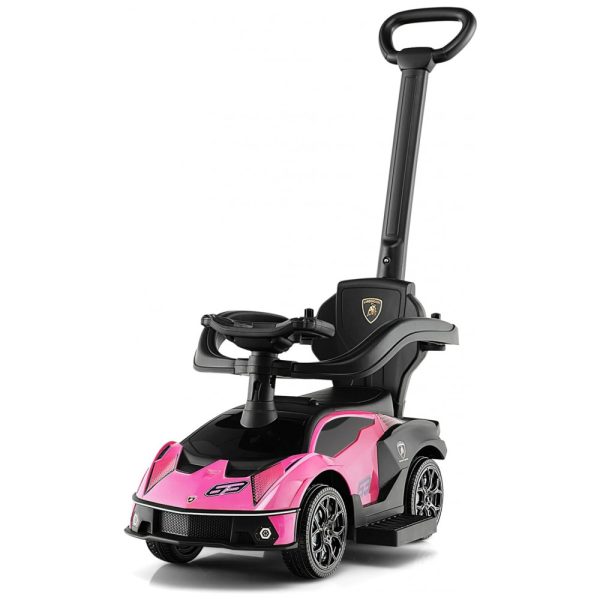 ectqqkshybdc0b_0 jpg - Carrinho de Passeio Infantil 3 em 1 com Alça, Apoio de Braço, Buzina e Apoio para os Pés Extensível para Crianças de 1 a 3 Anos, GLACIER Lamborghini, Rosa