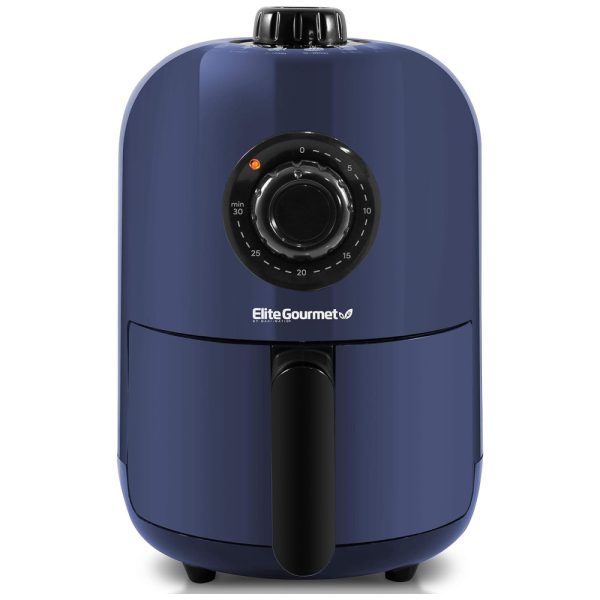 ectqqw32dcn80b_0 jpg - Fritadeira Elétrica AirFryer 1L de Capacidade e Desligamento Automático, 1000W, 110v, ELITE GOURMET EAF1121BG, Azul