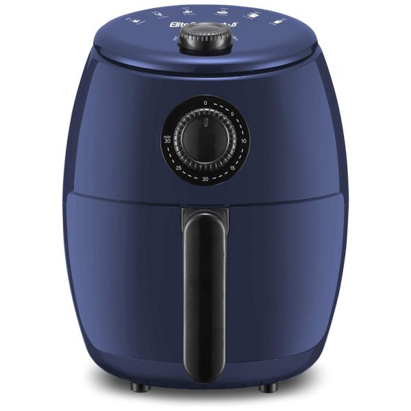 ectqrfqt7t780b_0 jpg - Fritadeira Elétrica AirFryer 2L com Temperatura Ajustável e Temporizador, 110V 1000W, Elite Gourmet EAF0201BG, Azul