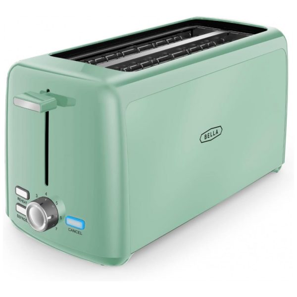 ectqrn2y631b0b_0 jpg - Torradeira Elétrica 4 Fatias com 7 Níveis de Tostagem, 110V 1400W, BELLA, Verde