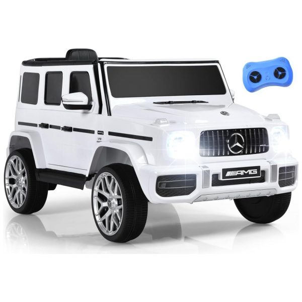 ectqrns6fhfb0b_0 jpg - Carro Elétrico Infantil Mercedes Benz G63 INFANS a Bateria 12V 2 Assentos com 2 Velocidades e Suspensão, Branco