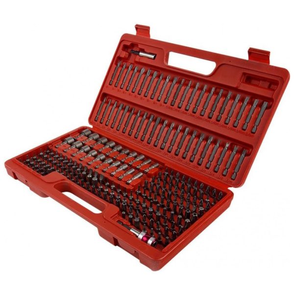 ectqs7tbs7j10b_0 jpg - Kit de Brocas em Aço S2 208 Peças com Estojo, SUNEX TOOLS 9729, Vermelho