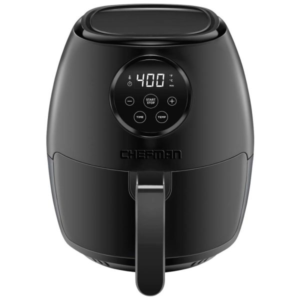 ectqs95rx7r70b_0 jpg - Fritadeira Elétrica AirFryer 3,6L com Painel Digital e Desligamento Automático, 110V, CHEFMAN, Preta