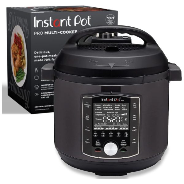 ectqshwk2qp80b_0 jpg - Pro Panela de Pressão Elétrica 10 em 1 Programável, Capacidade 5.6L, 1200W, 110V, Instant Pot Pro, Preto