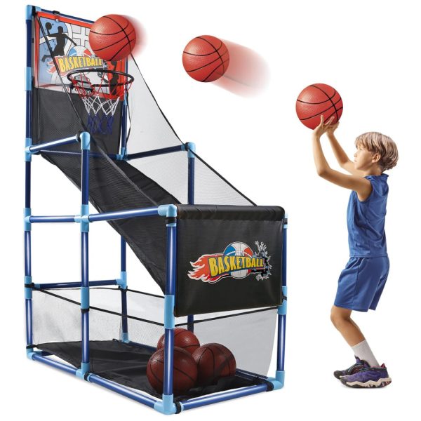 ectqsrrwj16d0b_0 jpg - Jogo de Basquete Arcade Infantil com 4 Bolas e Bomba de Ar para Ambientes Internos e Externos, OCHIDO, Azul e Preta