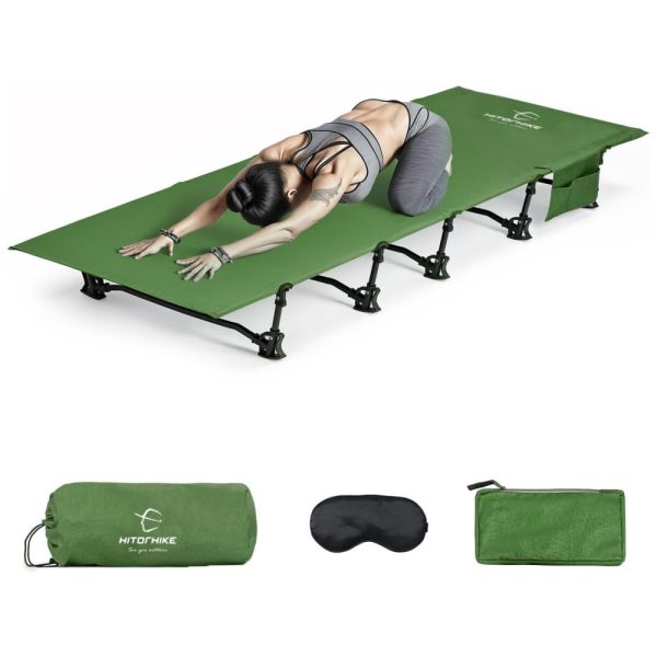 ectqsrtt4wg70b_0 jpg - Cama Acampamento, Camping Dobrável Portátil, até 127 kg, HITORHIKE, Verde
