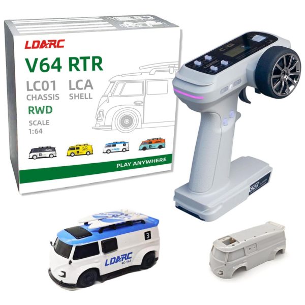 ectqss6ylvsc0b_0 jpg - Mini Carro RC Escala 1 64 RTR com Controle Remoto de 2,4 GHz e Iluminação RGB, LDARC, Azul