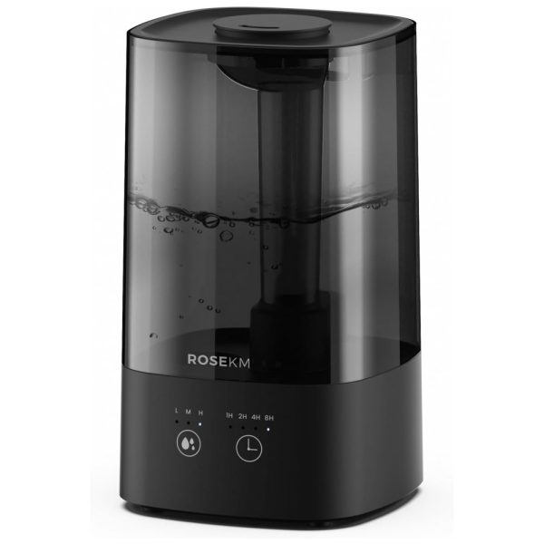 ectqsssfsn1c0b_0 jpg - Umidificador para Quarto 4,5L com Temporizador, Nível de Névoa Ajustável e Bico 360, Rosekm KCKM13T, Preto