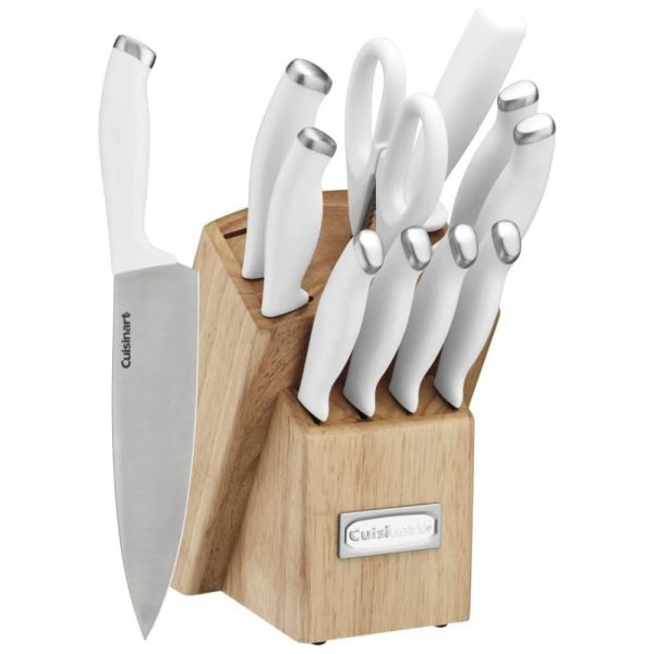 ectqssz4h6190b_0-1 jpg - Conjunto de Facas em Aço Inoxidável com Bloco de Bancada, 12 Peças, Cusinart C77SSW, Branco