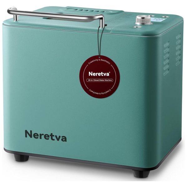 ectqstjvg4290b_0 jpg - Neretva Máquina de Fazer Pão Automática 20 em 1 até 1 kg, Aço Inoxidável, Verde