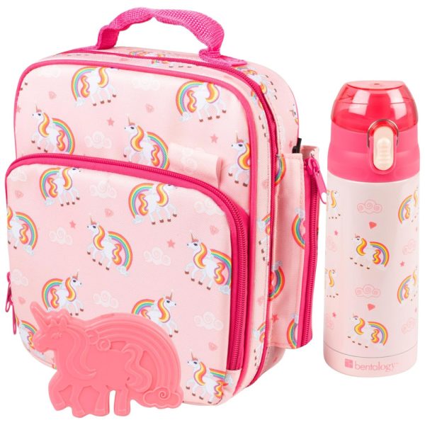 ectqsyk82s790b_0-1 jpg - Unicórnio Lancheira Infantil com Garrafa de Água em Aço Inoxidável e Forma de Gelo, Para 3 Anos ou Mais, BENTOLOGY, Rosa