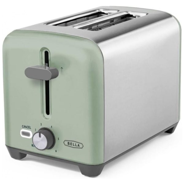ectqsz1pmvz90b_0 jpg - Torradeira Elétrica 2 Fatias com 6 Níveis de Tostagem e Bandeja de Migalhas Removível, 110V 750W, BELLA, Verde