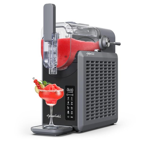 ectqtc7js1hd0b_0-1 jpg - Máquina de Raspadinha CyberChill com Início Programado em 24 Horas e Função de Auto Limpeza,Perfeita para Margaritas Congeladas, Frappés e Muito Mais.