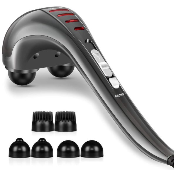 ectqtj4ftwg70b_0 jpg - Massageador Terapêutico Elétrico de Percsão com Fio com 6 Acessórios, HANGSUN MG460 US, Cinza