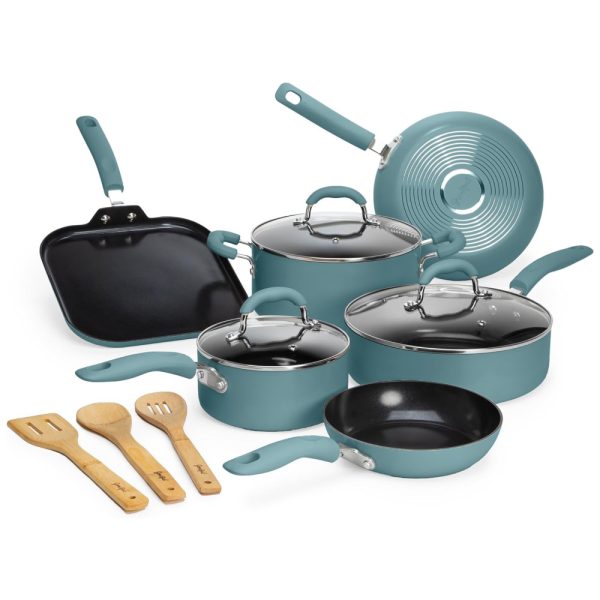 ectqtkv8j9v80b_0 jpg - Conjunto de Panelas e Frigideiras Antiaderentes com Alças de Aço Inoxidável, 12 Peças, GOODFUL , Azul