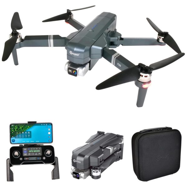 ectqtln86vn80b_0 jpg - Drone GPS Contixo F35 4K UHD, Gimbal 2 Eixos, 5G WiFi, FPV, Motor Sem Escova, Estojo e Cartão SD 64GB, Contixo, Preto