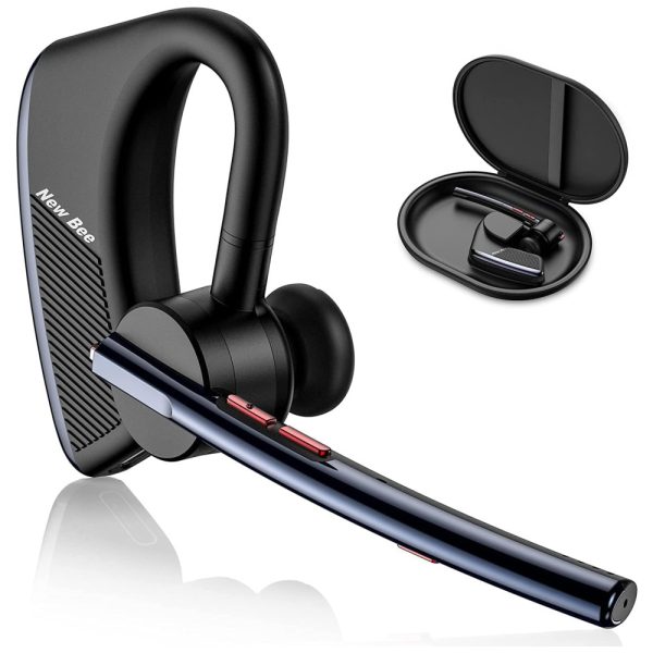 ectqtn32pjg90b_0-1 jpg - Fone de ouvido sem Fio Headset Bluetooth para Chamadas com Microfone, NEW BEE, Preto