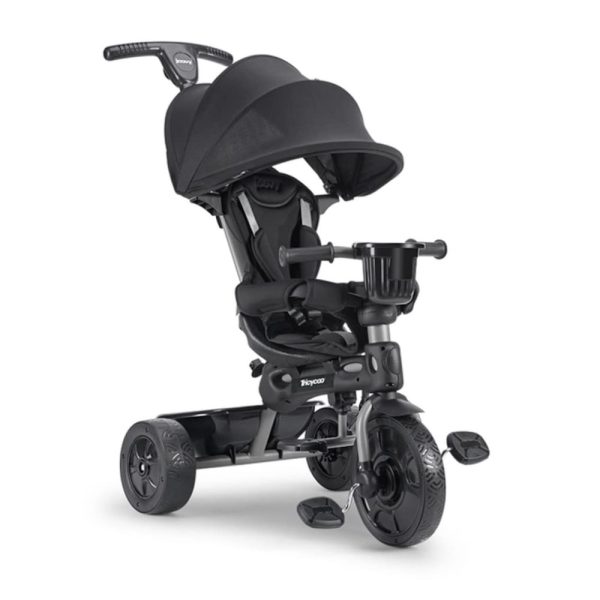 ectqtnx5xrk80b_0 jpg - Triciclo Infantil para Passeio com Assento Ajustável 4 Estágios, JOOVY 1027, Preto