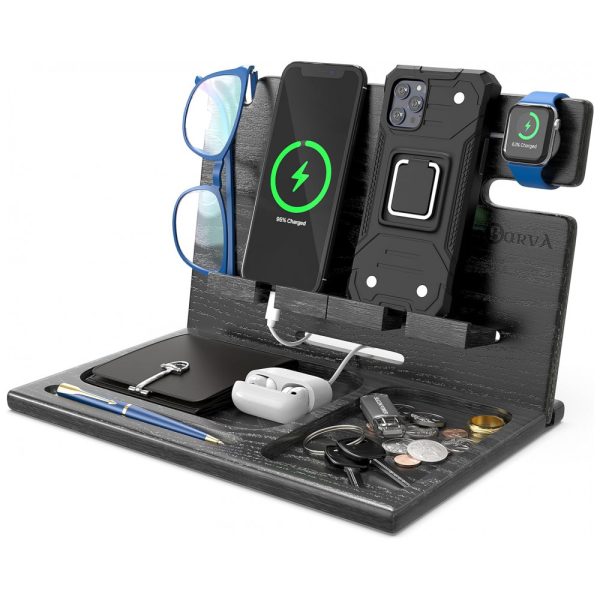 ectqtqmlklp70b_0 jpg - Barva Porta Chaves e Organizador Tudo em Um de Madeira com Suporte para Celular, Cinza
