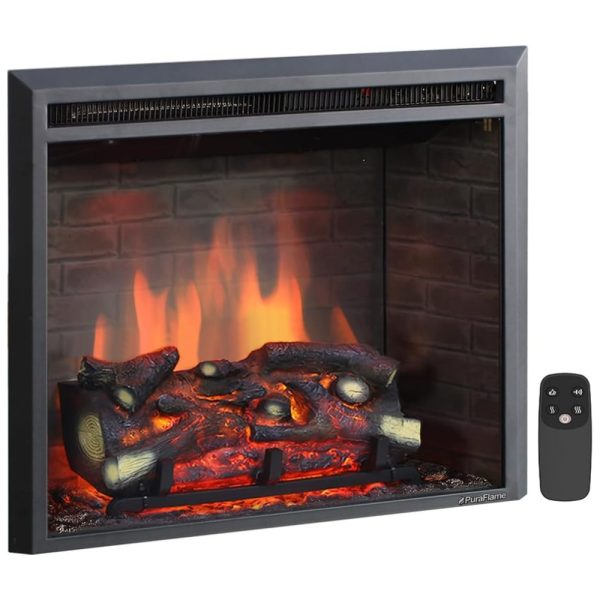 ectqur7437r00b_0 jpg - Lareira Elétrica de Embutir A62x70L com Controle Remoto, 1500W, 110v, PURAFLAME EF43D FGF, Preto