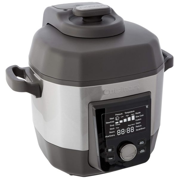 ectqv8mgv3180b_0 jpg - Panela de Pressão 12 em 1 Capacidade 5.6 L, 15 PSI, Aço Inoxidável, CUISINART CPC 900, Cinza