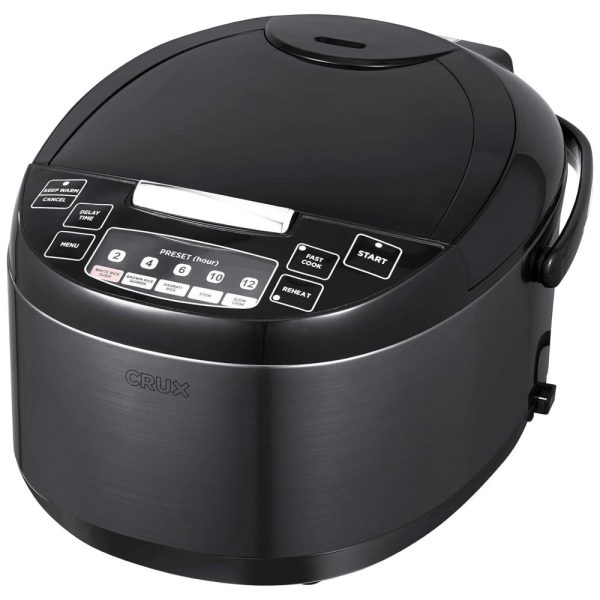 ectqv8vpwvd80b_0 jpg - Panela Elétrica de Arroz, 2,8 L, 600W, preta, 110v, CRUX 14997, Preto