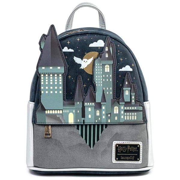 ectqvhtmb3f80b_0 jpg - Mochila Escolar Infantil 25cm Loungefly Harry Potter Hogwarts para Crianças, Cinza