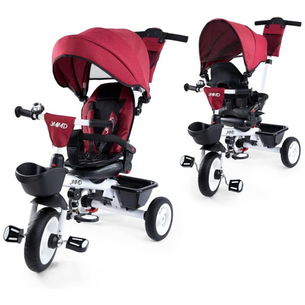 ectqvpg577f80b_0 jpg - Triciclo Infantil para Passeio BOOWAY com Assento Ajustável 6 Estágios, Idade Recomendada 6 Meses a 5 Anos, Vermelho