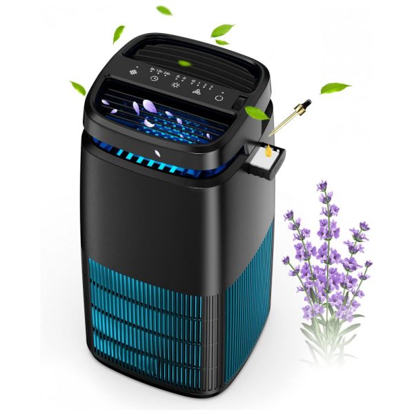 ectqvptljrt90b_0-1 jpg - Purificador de Ar 4 em 1 com Filtro HEPA H13 Gerador de Ions Negativos e Ionizador de AR, 110V, POMORON MJ002H, Preto