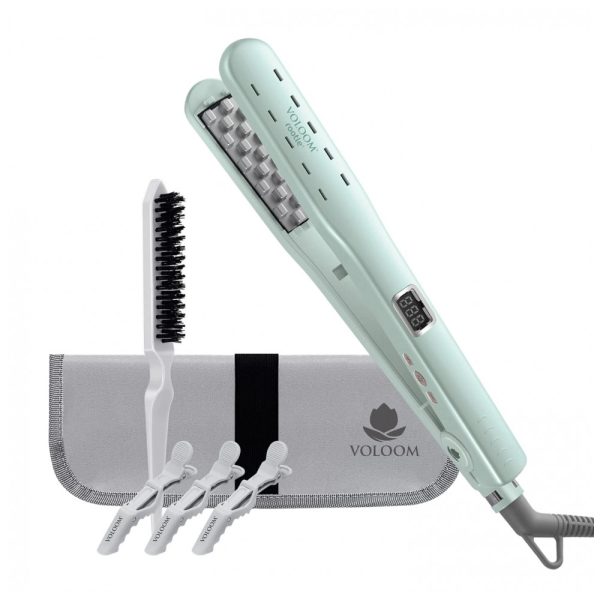 ectqvpxt9b670b_0-1 jpg - Chapinha Prancha de Cabelo Profissional MOUNSCHY com Placa Cerâmica e Visor LED, Bivolt, VOLOOM 0IRR1.0, Verde